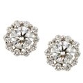 14k White Gold 1 1/4ct TDW Diamond Framed Earrings (G-H, I1)