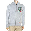 Quiksilver Men's Heather Grey Hooded Fleece Jacket