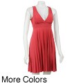Max & Cleo Women's Pleated Halter Cocktail Dress
