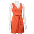 Max & Cleo Cotton Poplin Knot-front Dress