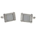 Stainless Steel Men's Carbon Fiber Inlay Cuff Links