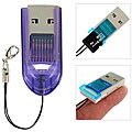 Delton Purple MicroSD USB Memory Card Reader