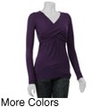 Isabella Rodriguez Women's Long-sleeve Surplice Wrap Shirt