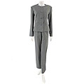 Divine Apparel Women's 2-piece Grey Career Pant Suit