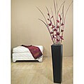Black 25-inch Floor Vase/ Burgundy Lilies Set