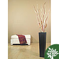 Black 25-inch Floor Vase and Palm Twist Arrangement