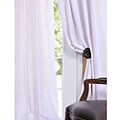 Signature White Faux Silk Curtain Panel (46 in. x 108 in.)