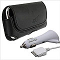 Car Charger/ Leather Case Holster for iPhone 3G816