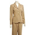 Divine Apparel Women's Khaki Classic Pant Suit