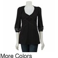 RXB Women's Lace and Ribbon Shirt