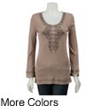 RXB Women's Long-sleeve Embroidered Top