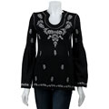 RXB Women's Key Hole Neck Embroidered Top
