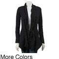 Escio Women's Ruffle Front Cascade Cardigan | Overstock.com