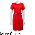 Calvin Klein Women's Belted Ponte Dress