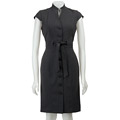Calvin Klein Women's Button-front Lux Stretch Dress
