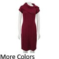 Calvin Klein Women's Cable Knit Foldover Collar Sweater Dress