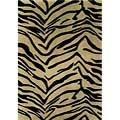Hand-tufted Zebra Black Stripes Wool Rug (5' x 8')