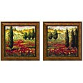 JM Steele 'Tuscany In Bloom' Framed Wall Art (Set of 2)
