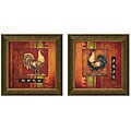 Kimberly Poloson 'Murano Rooster' Framed Wall Art (Set of 2)