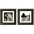 Hand-embellished 'Bridging The Gap' Framed Wall Art (Set of 2)