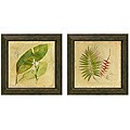 Hand-embellished 'Botanical Study' Framed Wall Art (Set of 2)