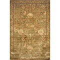 Manhasset Arts and Crafts Green Viscose Rug (3'2 x 4'7)