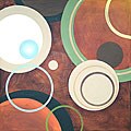 Crescent 'World of Circles' Hand-painted Canvas Art