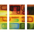 Max 'Spectrum' Contemporary Triptych Hand-painted Art (Set of 3)