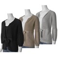 Sydney Easton Women's 3/4-sleeve Tie-front Cardigan