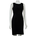 Ellen Tracy Women's Black Sleeveless Crepe Dress