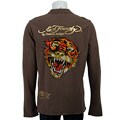 Ed Hardy Men's Long-sleeve Tiger Polo Shirt