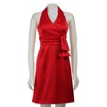 Ellen Tracy Women's Satin Stretch Halter Dress
