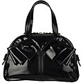 Yves Saint Laurent Black Patent Leather Medium Bowler Handbag