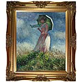 Monet 'Woman with a Parasol (Facing Left)' Canvas Art