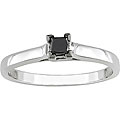 10k White Gold 1/4ct TDW Black Diamond Ring