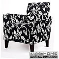 angelo:HOME Sutton Accent Arm Chair Charcoal Black and White Vine