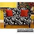 angelo: HOME Hepburn Loveseat Black and White Vine