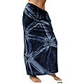 Dark Blue Embroidered Tie-dye Sarong (Indonesia)