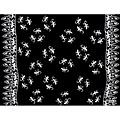 Gecko Black and White Sarong (Indonesia)