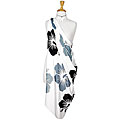 Handmade Black/ Grey Hawaiian Sarong (Indonesia)
