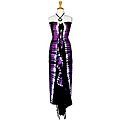 Women's Plus Size Tie-dye Jungle Purple Sarong (Indonesia)
