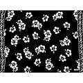Handmade Black/ White Hibiscus Sarong (Indonesia)