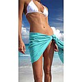 Solid Light Turquoise Mini Sarong (Indonesia)
