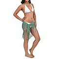 Women's Sheer Aqua Pearl Sarong (Indonesia)