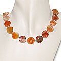 Sterling Silver Stripe Agate Necklace