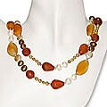 Multi-gemstone/ Pearl Stone Endless Necklace
