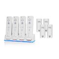 4 Controller Charging Station and 4 Rechargeable Batteries for Wii Remote