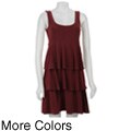 Tiana B. Women's Three-tier Scoop-neck Dress