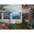'Cafe Italy' Hand-painted Canvas Art