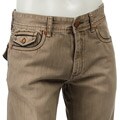 X-Ray Men's Leather Trim Natural Jeans